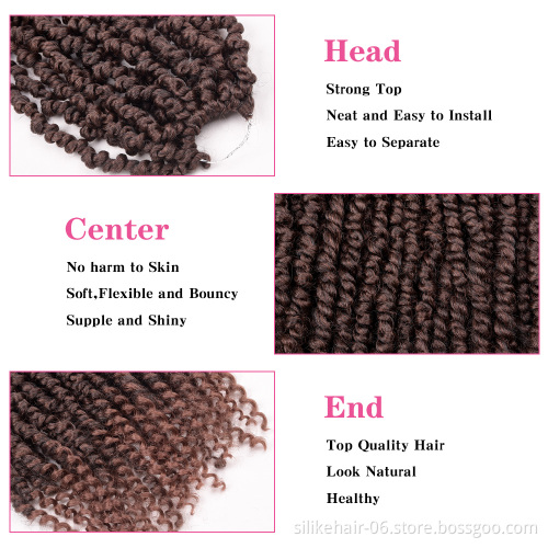 Passion Twist Crochet Hair For Black Women Crochet Pre twisted Curly Hair Passion Twists Synthetic Braiding Hair Extensions